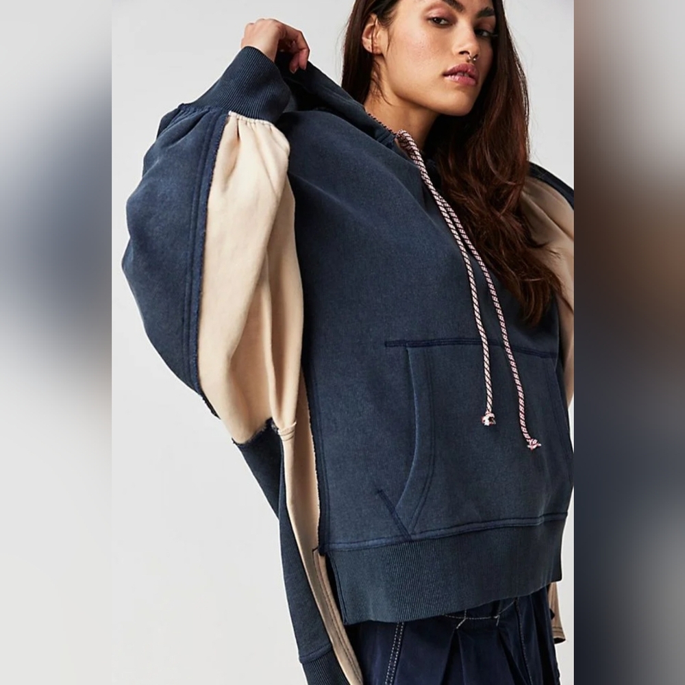 Free People Jimi Colorblocked Sweatshirt Women's Size XS